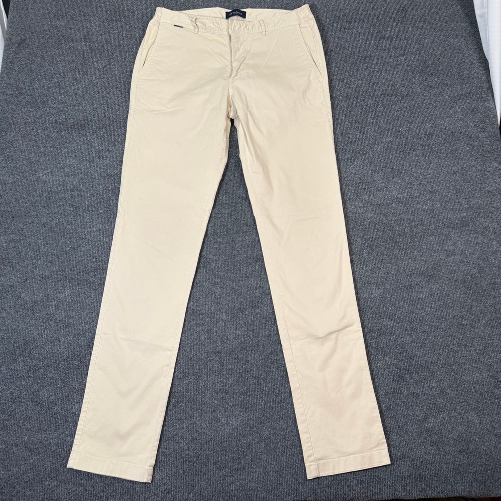 Mr Marvis Gazettes Chinos Mens Sz 34x34 Beige Sand Cotton Stretch Pants GX-70508